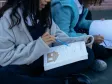 Girl and boy studying